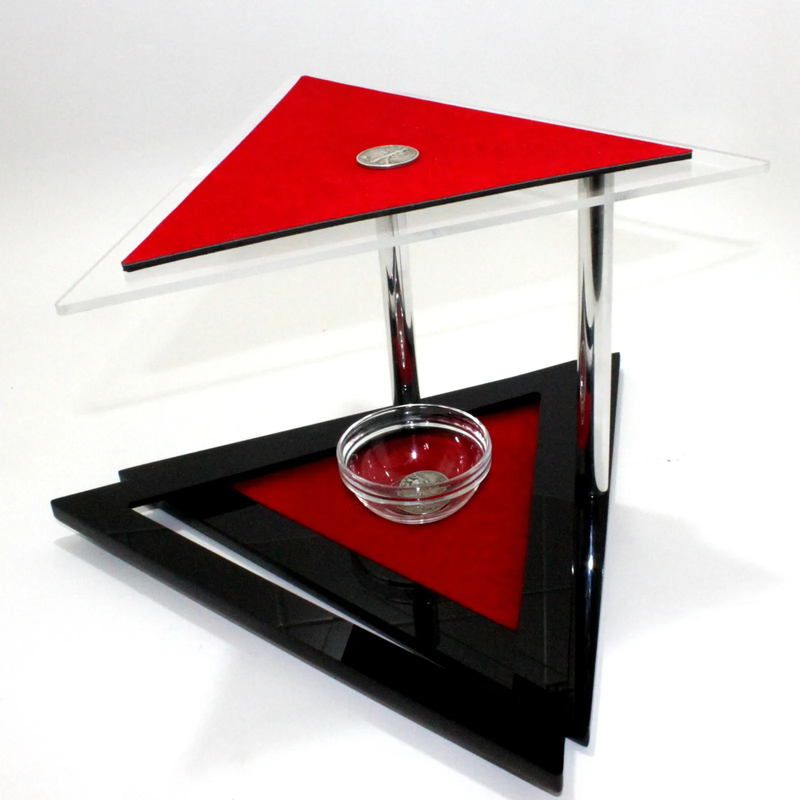 Дина Треугольники укроп монета фокусы Монеты через стол Иллюзия ментализма трюк