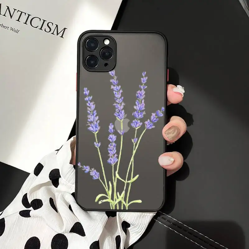 

Luxury Tropical plants Flower Phone Case matte transparent For iphone 7 8 11 12 plus mini x xs xr pro max cover