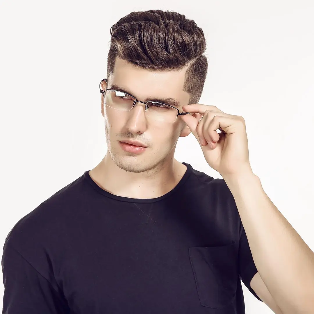 Новинка оправа из чистого титана для очков мужские очки коррекции миопии