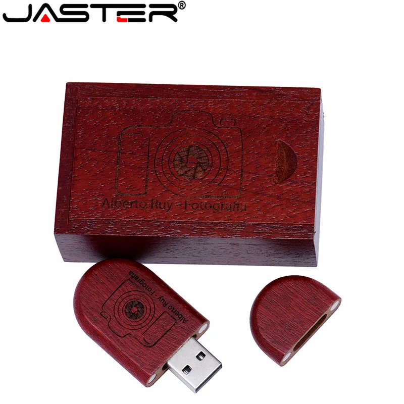 JASTER (более 1 шт. бесплатный логотип) клен деревянный USB + коробка флэш накопитель 4