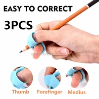 children writing pencil pan holder kids learning practise silicone pen aid grip posture correction device for students 3pc