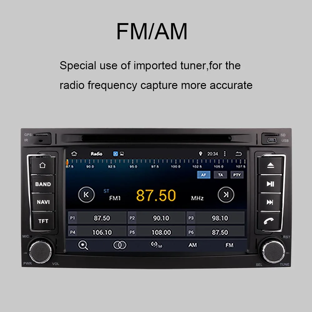 Автомобильный GPS-навигатор на Android 10 0 для V W Touareg T5 2004-2009 мультифургон