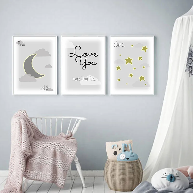 Детская Настенная картина для детской комнаты плакаты на холсте с цитатами
