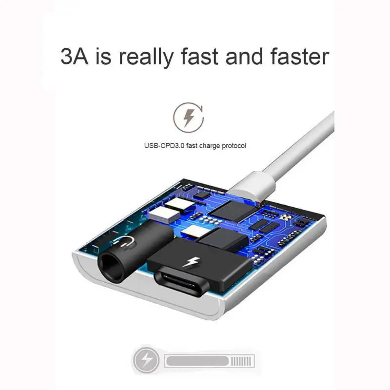 2 в 1 USB C Мужской до 3 5 мм Женский стерео разъем для наушников адаптер аудио Быстрая