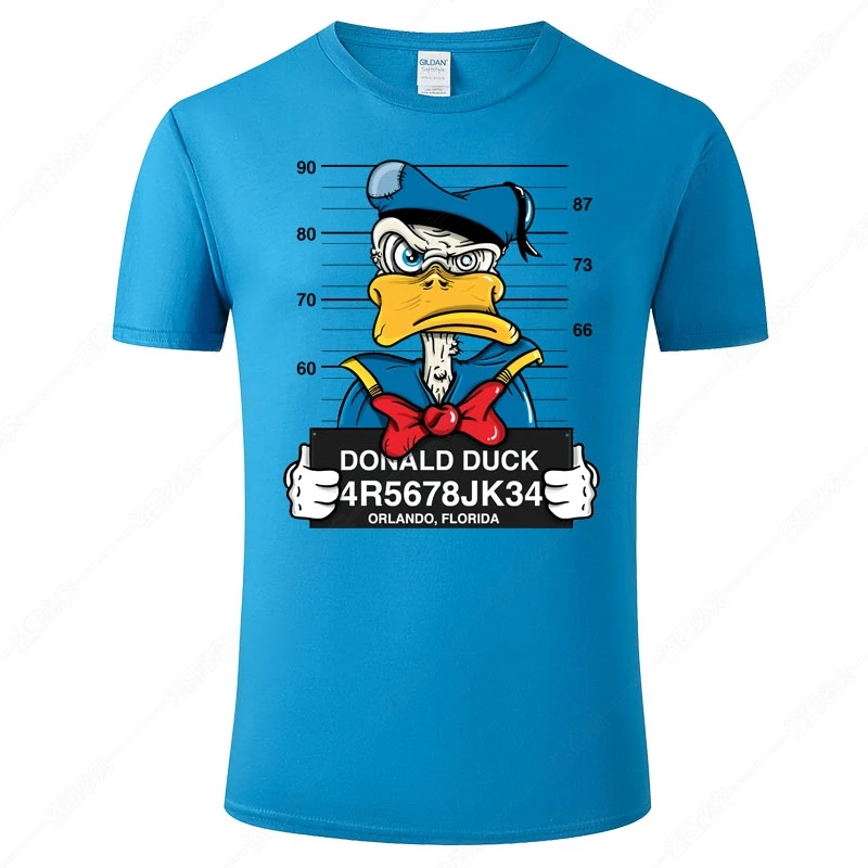 Футболка хлопковая с принтом Дональд Дак коротким рукавом J103