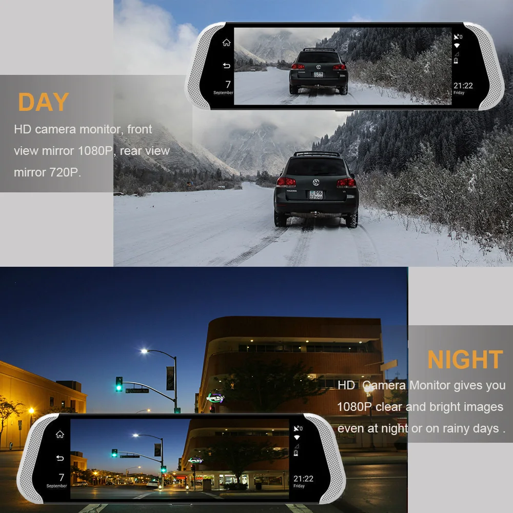 10 дюймов 4G Автомобильный видеорегистратор ADAS Android Dvr регистратор с GPS навигацией