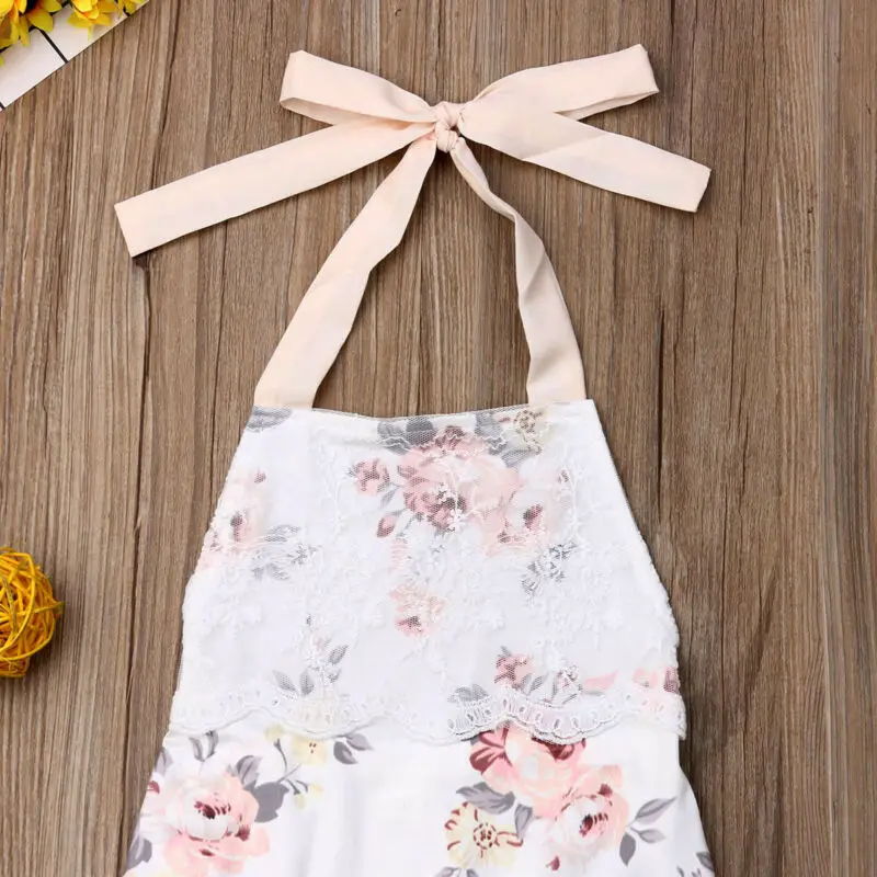 Женский праздничный Детский комбинезон для маленьких девочек летний хлопковый с