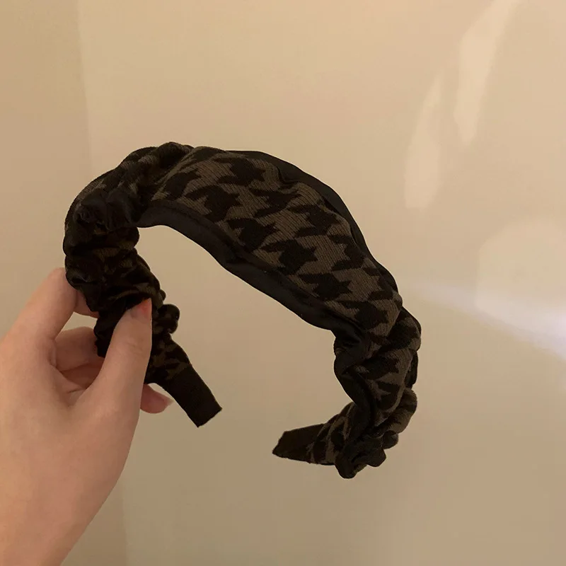 Повязка на голову в корейском ретро-стиле гусиные лапки повязка с высоким топом и