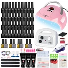 VTOOKEF набор гелей для ногтей Профессиональный гель для ногтей комплект с 5424 Вт УФ лампа акриловые расширение Гель-лак для ногтей все для маникюра гель набор