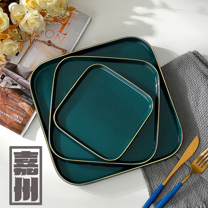 Посуда FANTERCY столовая тарелка Европейская новая темно зеленая керамическая