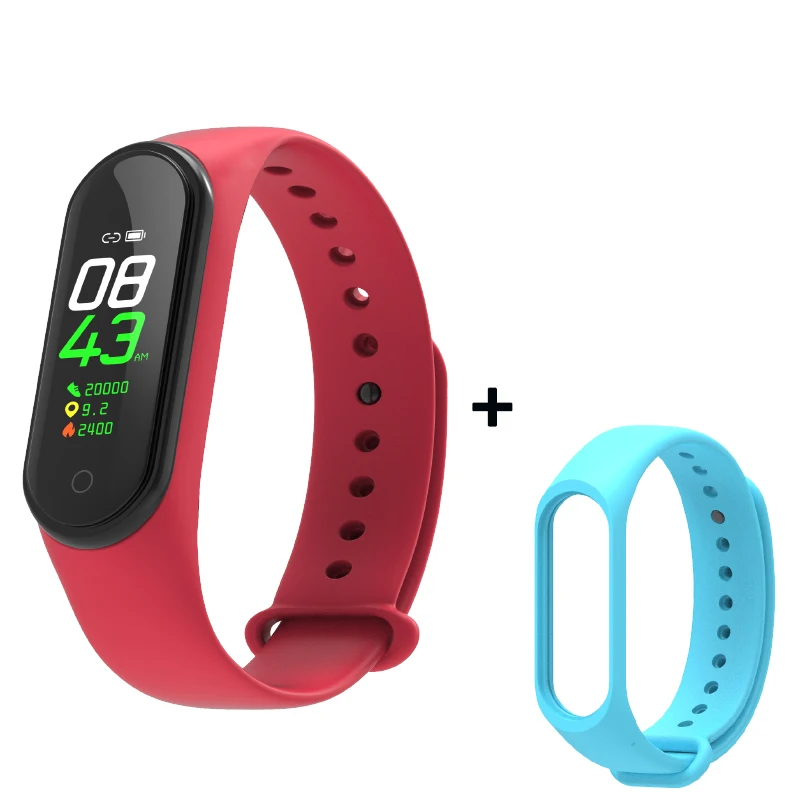 As shown29 Smart Fitness Bracelet M4 Tracker Waterproof Pedometer Blood Pressure Watch Support Multi-Languauge Wristband For Men Women Kids - Цвет: As shown29