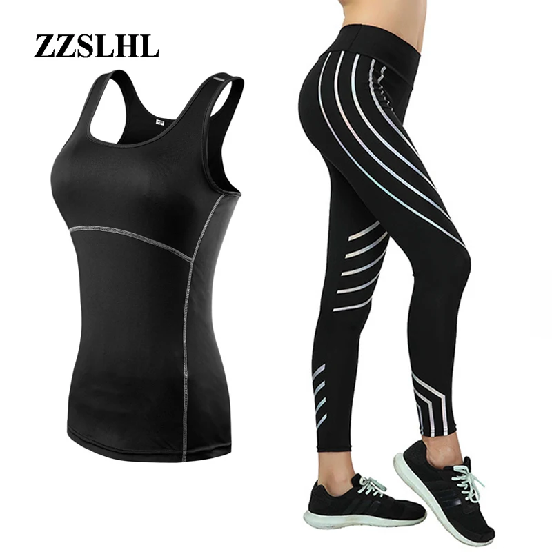 Женский спортивный костюм для фитнеса бега йоги из 2 предметов | Спорт и