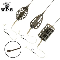 w p e 1pcs carp fishing hook group 40g50g60g70g80g hair rig ready made method feeder leader core line carp fishing tackle