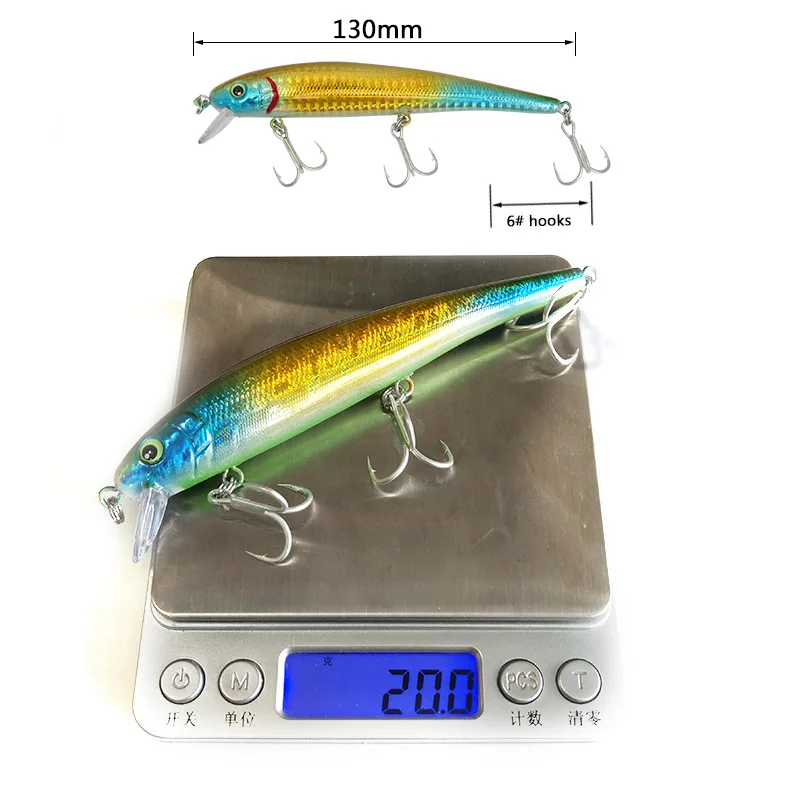 

1 Pcs Fishing Lure 13cm 20g Floating Wobbler Artificial Swim Bait High Quality Bass Pike Jerkbait Isca Pesca Fishing Tackle