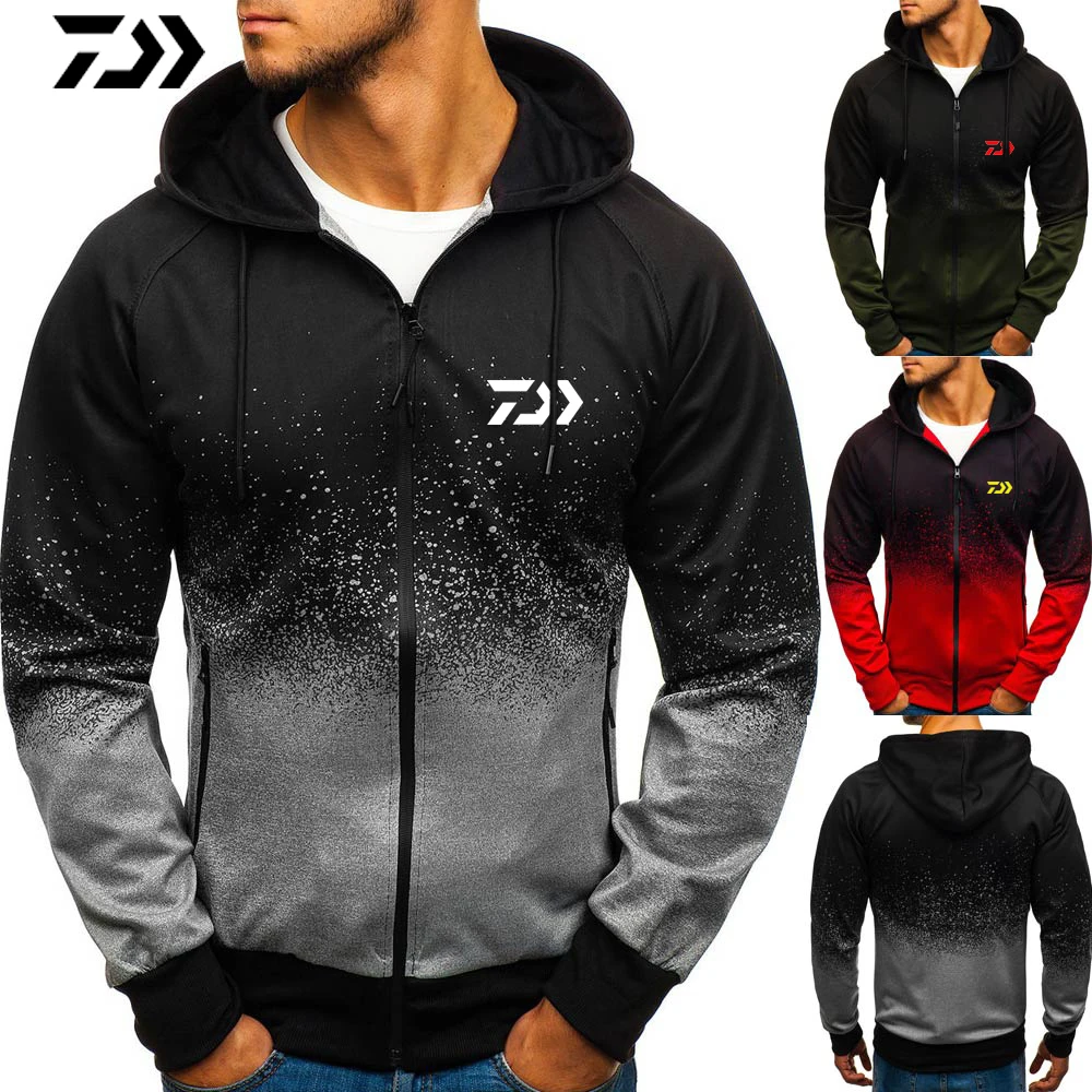 Мужской осенне-зимний Кардиган с капюшоном и принтом Спортивная Повседневная