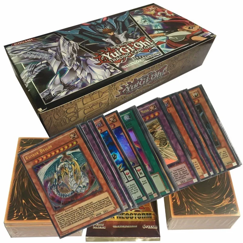 100 шт. Yu-Gi-Oh аниме вокруг английская версия флеш-карта боевые карты все флэш-карты