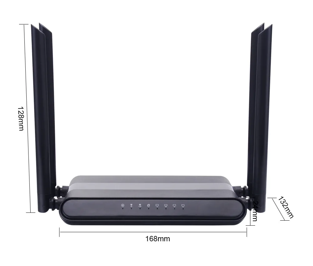 KuWFi 4G LTE Wifi Router 2.4G CAT4 150Mbps 4G LTE FDD/TDD CPE Router Wireless AP With 4*5dBi Antenna Dual sim card slot
