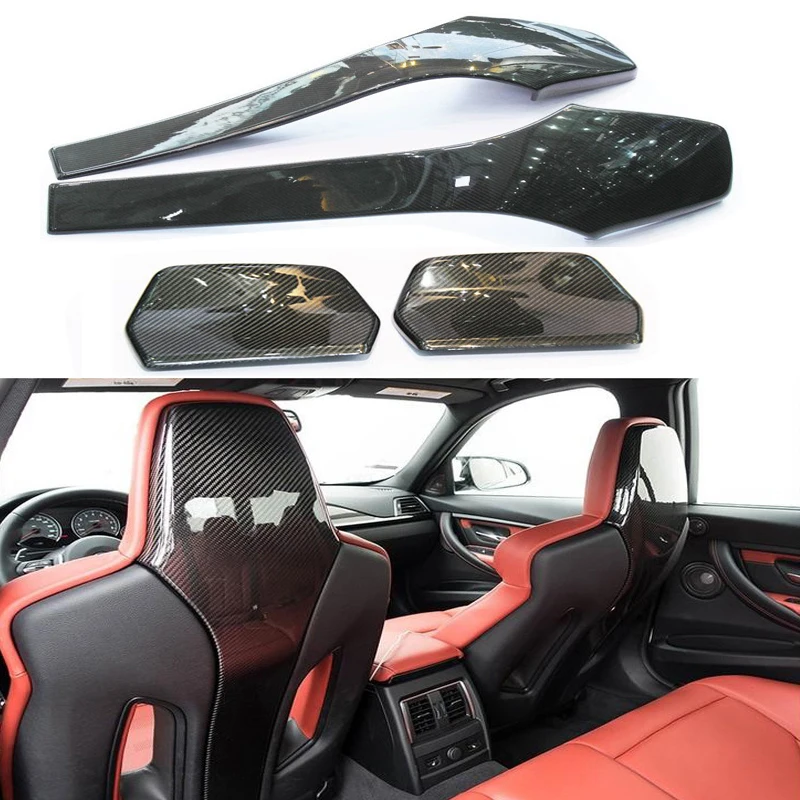

Внутренняя накладка на сиденье из углеродного волокна, отделка для BMW F80 M3 F82 F83 M4 F87 M2C седан трансформер 2014-2019, внутренние чехлы на сиденья авт...