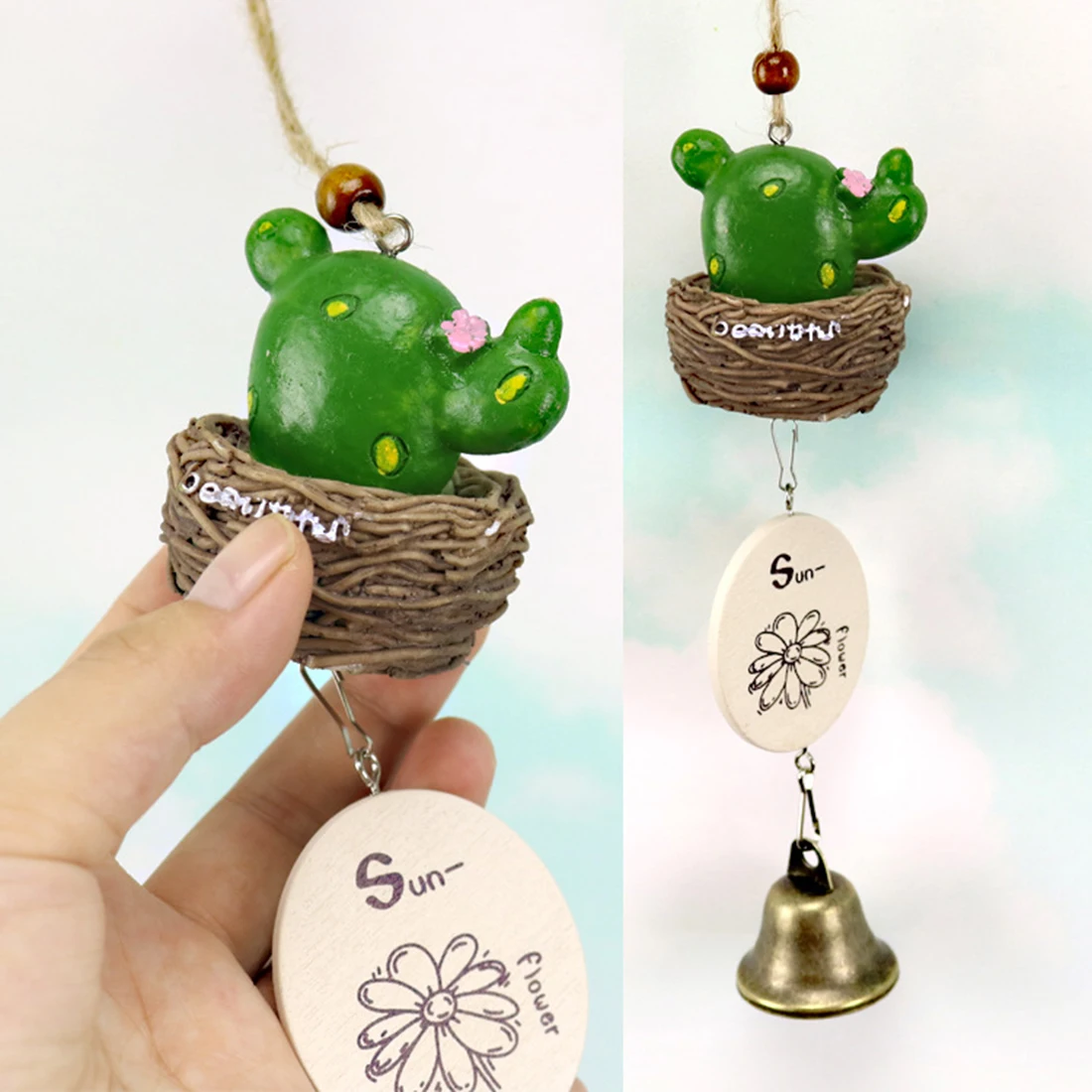 Креативные колокольчики в горшечном растении подвесные для украшения окон