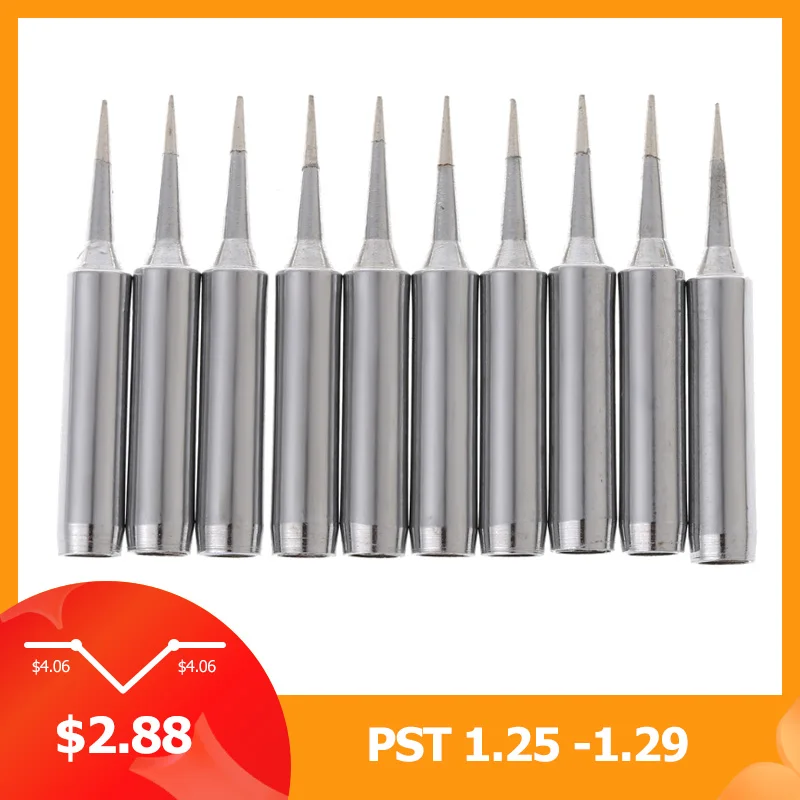 10 шт. бессвинцовый сменный паяльник наконечники 900M T I для Hakko Saike 936 852d +