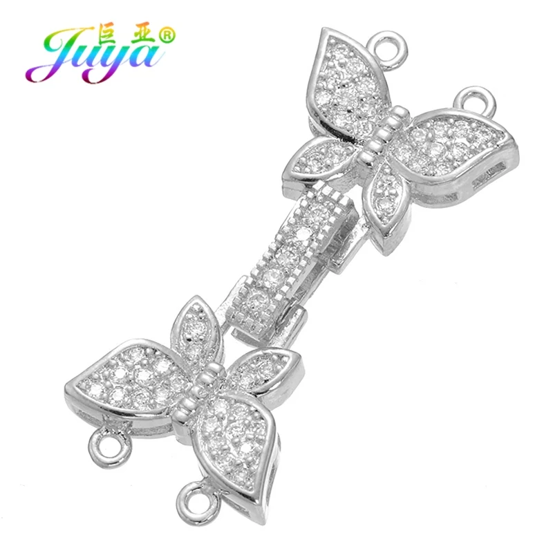 White Gold Juya DIY украшения из бисера фурнитура поставки золото/серебро застежка Крюк Замок застежки для ручной работы Бисероплетение Жемчуг Изготовление ювелирных изделий - Цвет: White Gold