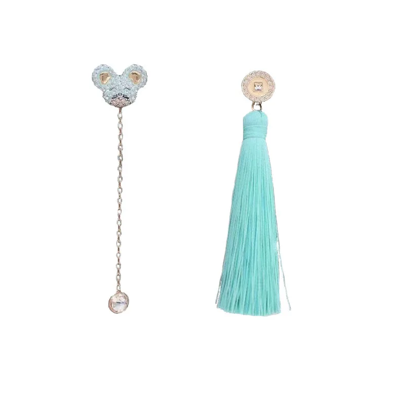 

2021 Fashion Jewelry Swa1: 1 Exquisite Charm Unicorn Bat Moon Bear Pig Carrot Asymmetric Mixed Lady Earrings Korean Earrings