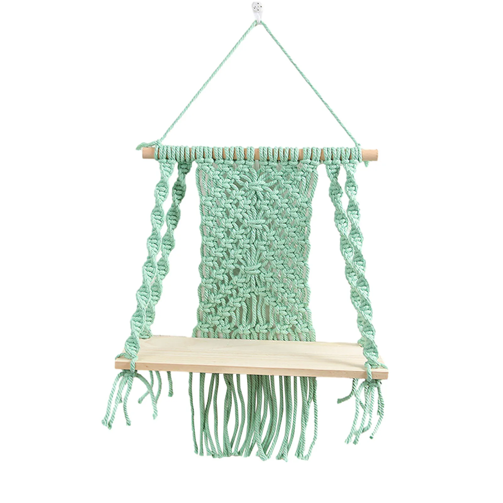 

Macrame Wall Hanging Boho Art Woven Cotton Rope Tapestry Storage Plants Flower Pot Basket Shelf Home Decoration