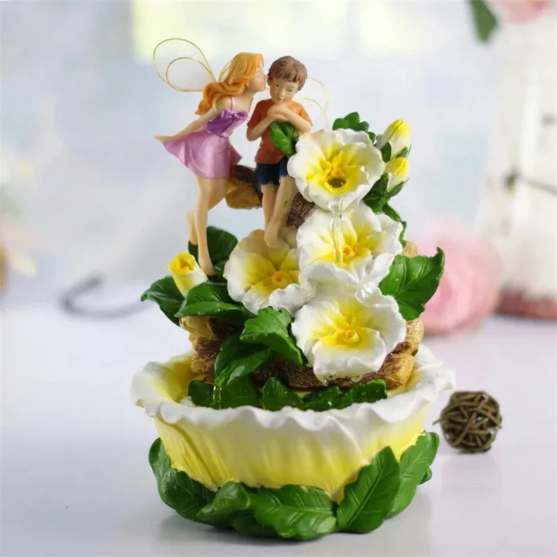 Пасторальный смоляный фонтан испаритель фэн шуй для влюбленных украшения дома