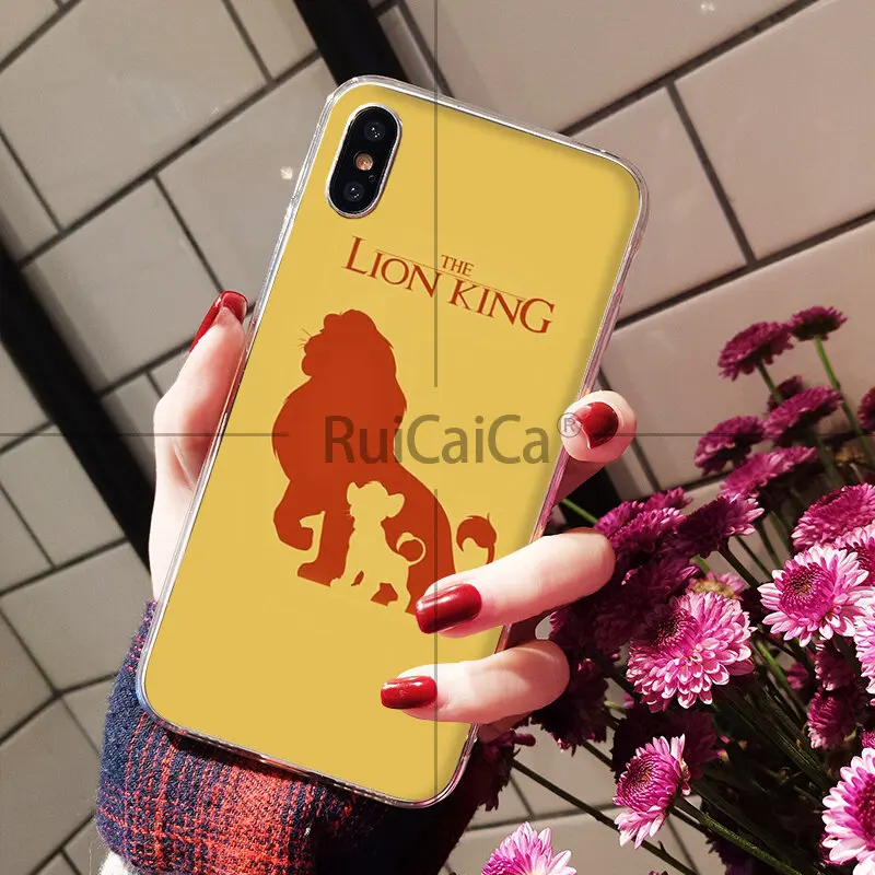 Ruicaica Король Лев ТПУ Мягкий силиконовый чехол для телефона iPhone 8 7 6 6S Plus 5 5S SE XR X XS MAX