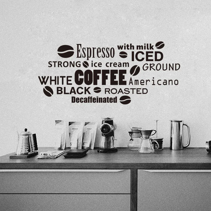 Наклейки на стену дизайн кофе винил настенная декоративная Наклейка Декор для
