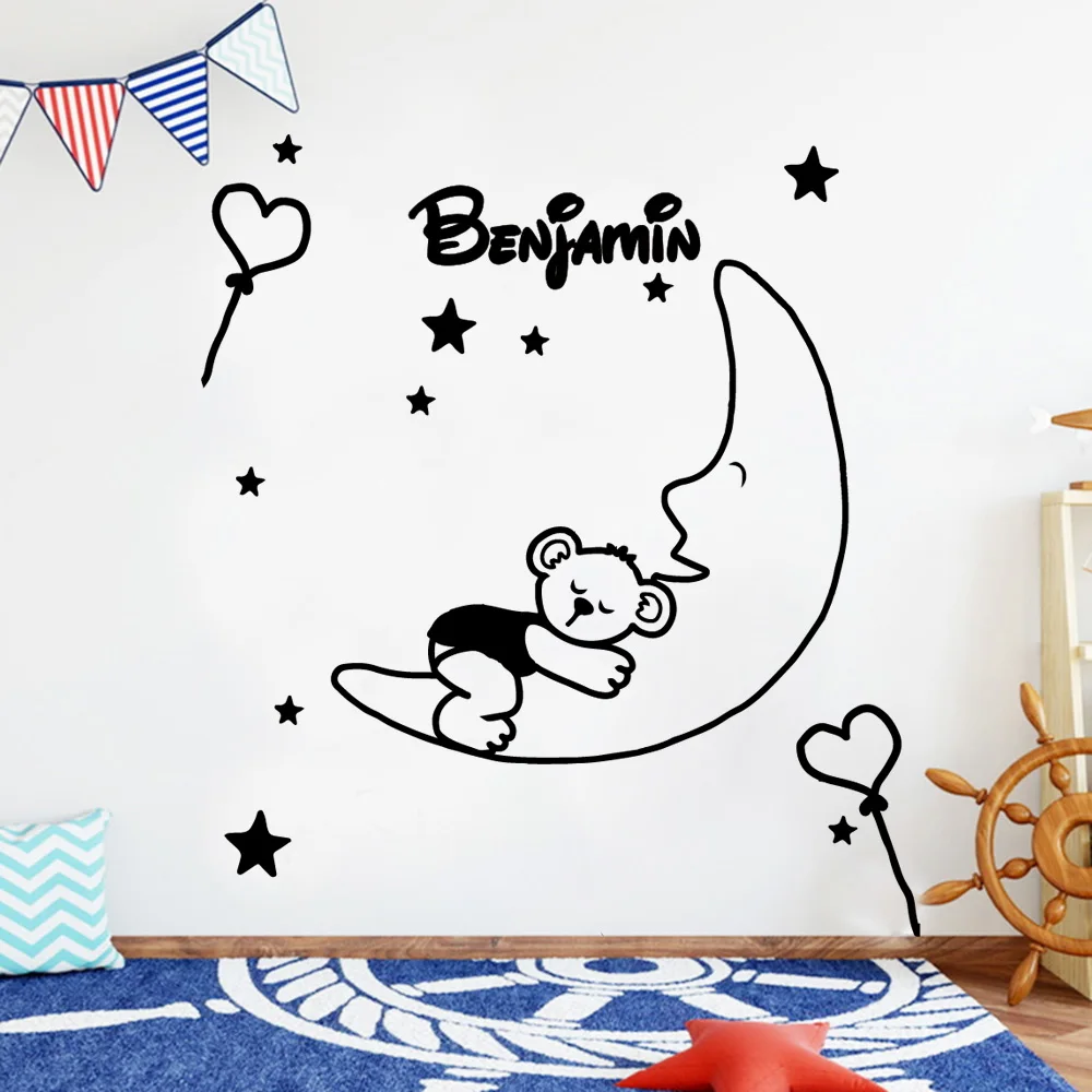 Самоклеящиеся настенные Стикеры с именем на заказ художественные Декоративные