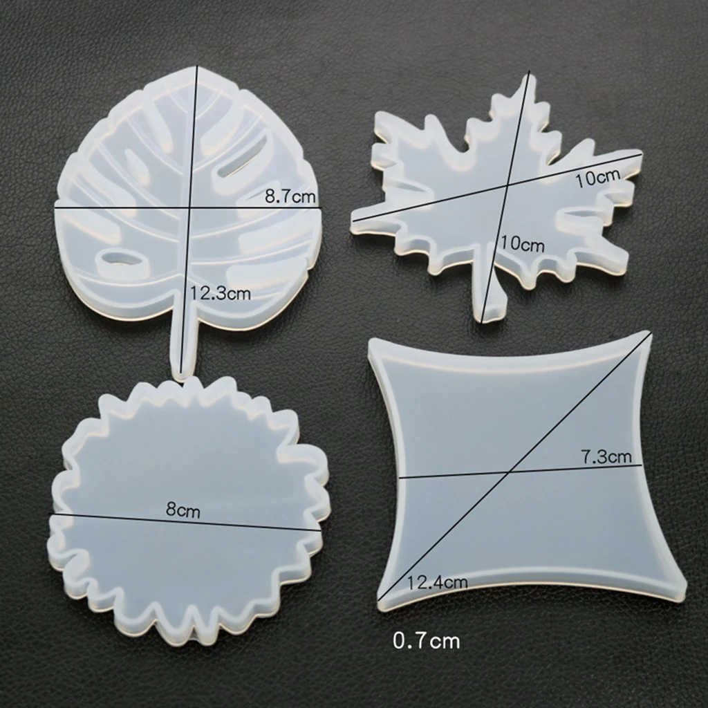

Resin Casting Molds Silicone Coaster Dish Cup Tray Jewelry Making Moulds Tools