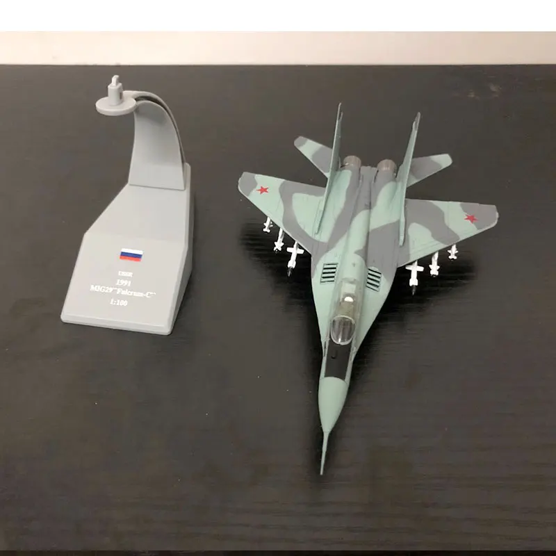 Амер 1/100 весы Россия МиГ-29 истребитель Литье металла военный самолет модель игрушки для сбора/подарок/украшение