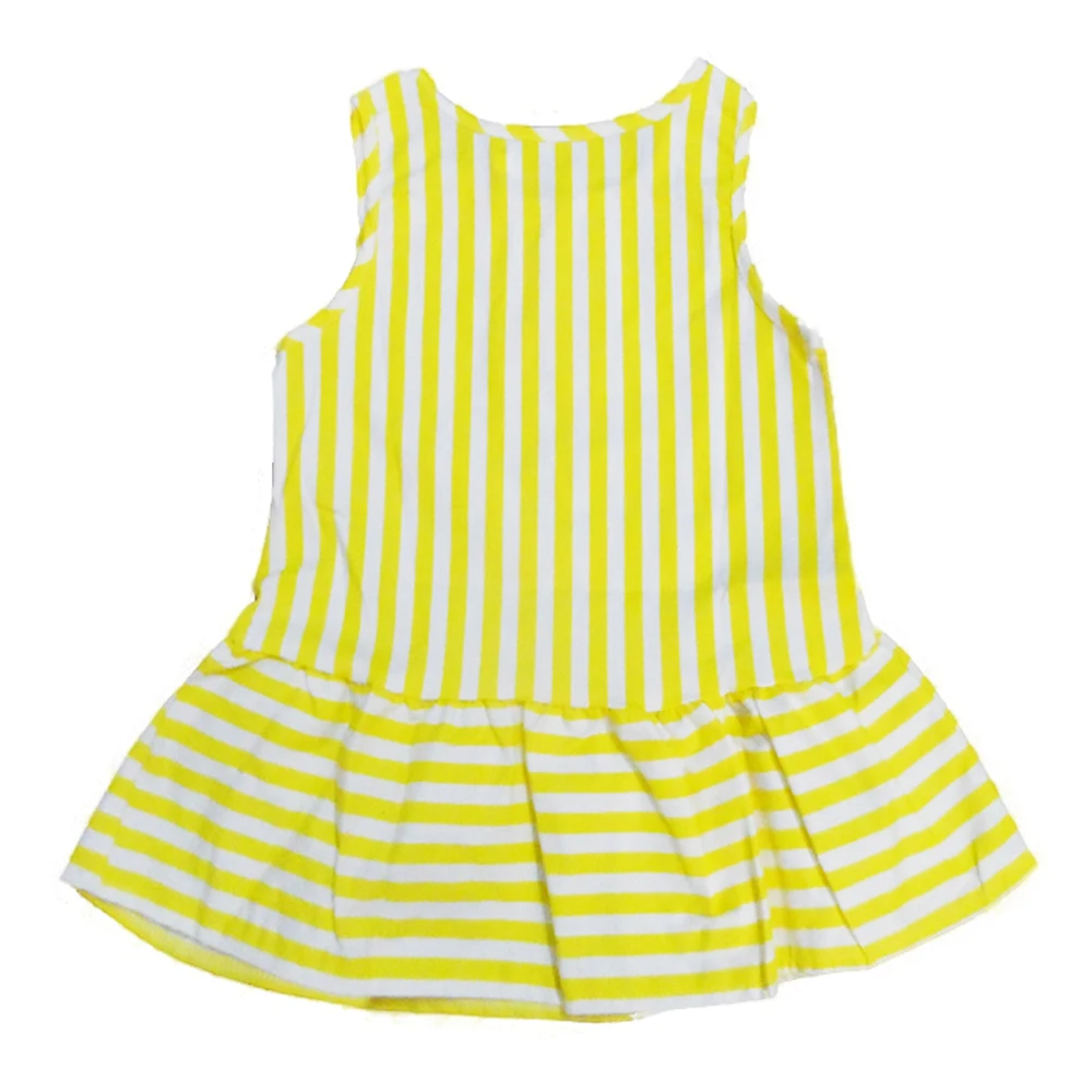 Fashion Toddler Dresses Sleeveless Cotton Girls Sundress Vertical Stripe Children Dress Summer Baby Clothes |