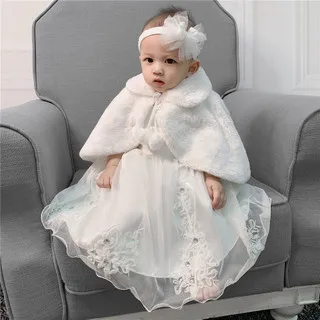 Бежевое платье для новорожденных с рисунком на возраст 1 год |