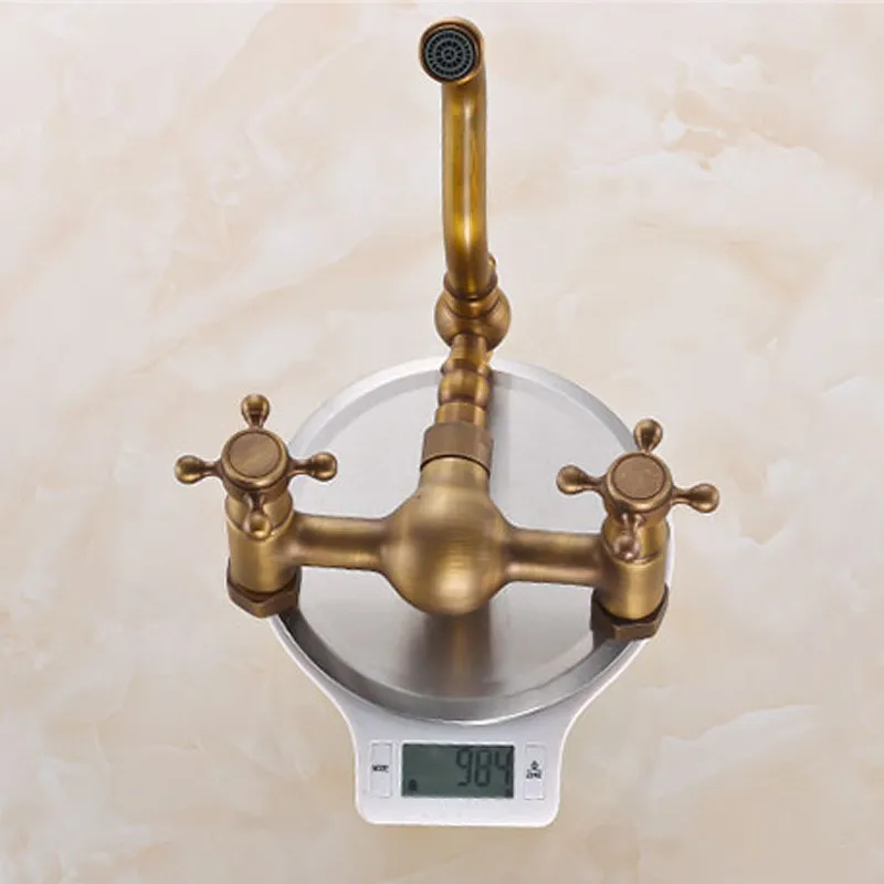 Смеситель для ванной комнаты смеситель из античной латуни двойного дизайна