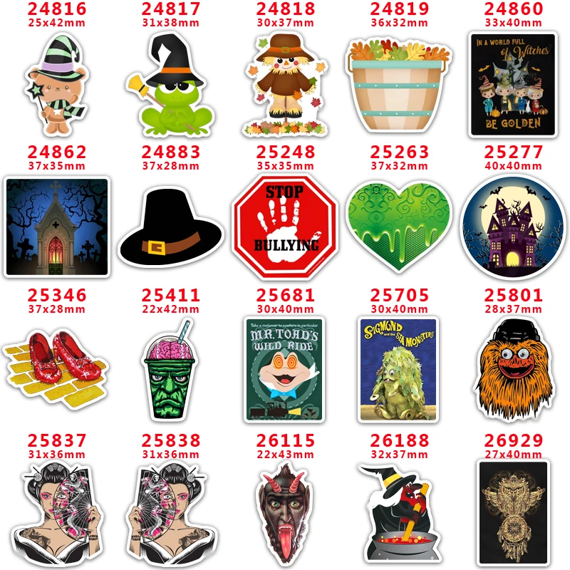 Choshim Brand 10 штук Плоская смола с обратной стороны ужастиковый фильм Хэллоуина для украшений для волос DIY PR 26188.