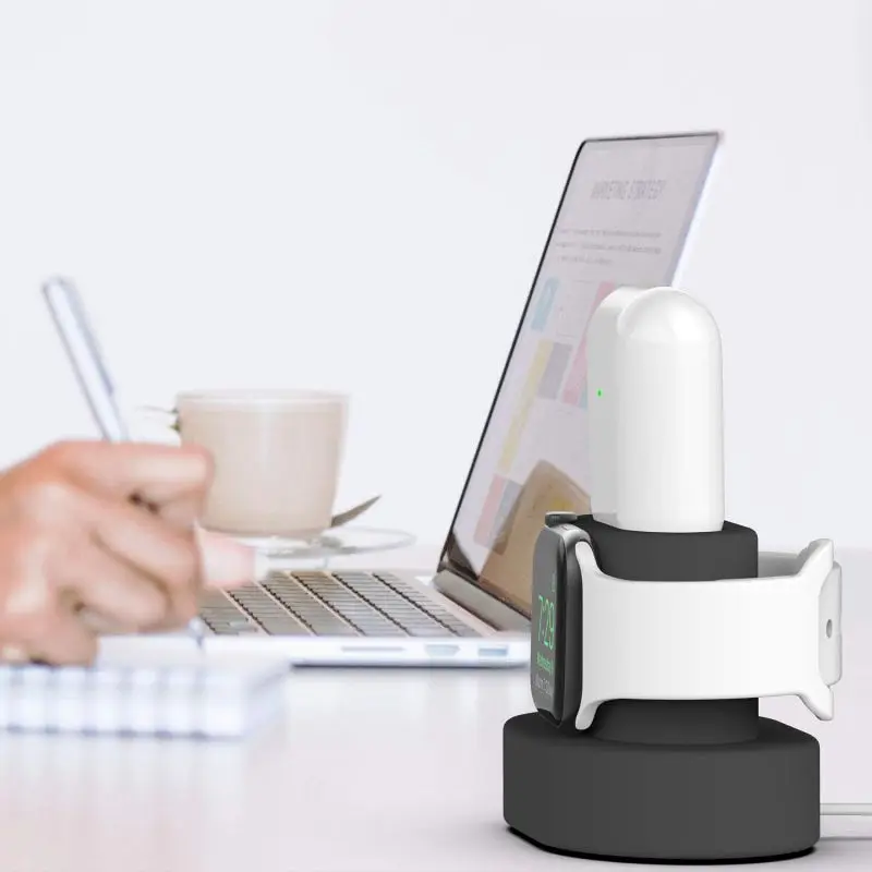 Черный синий красный желтый цвет из Силикона Подставка для зарядки держатель Apple