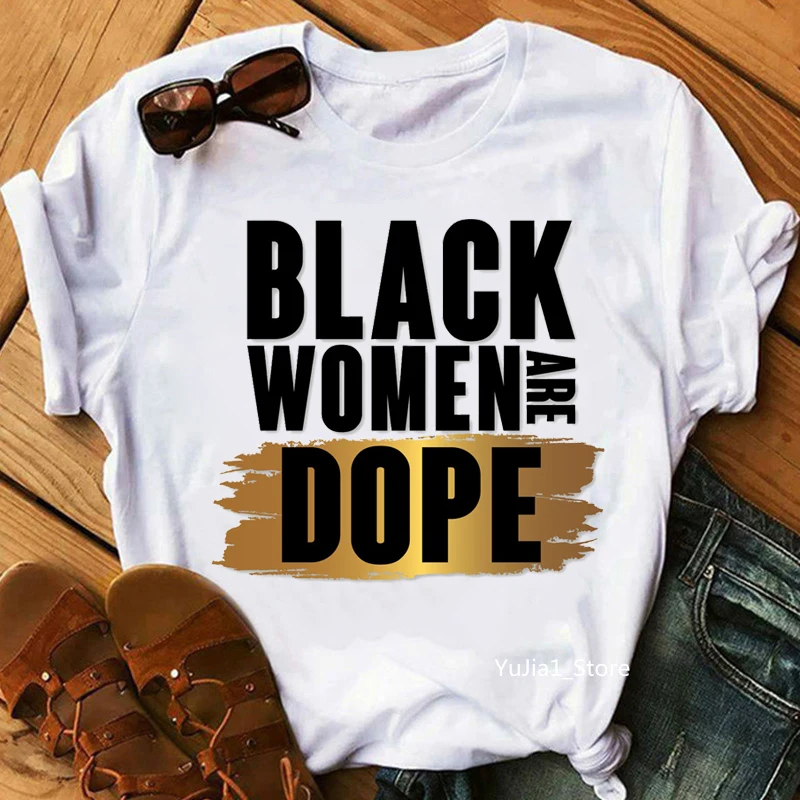 

Женская футболка с графическим принтом Dope Diva Queen, красивая черная футболка в африканском стиле для девушек, женская футболка в стиле Харадзюку, оптовая продажа