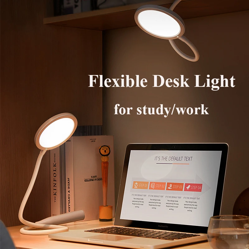 Перезаряжаемая Гибкая Светодиодная лампа 5 В настольная с плавной регулировкой