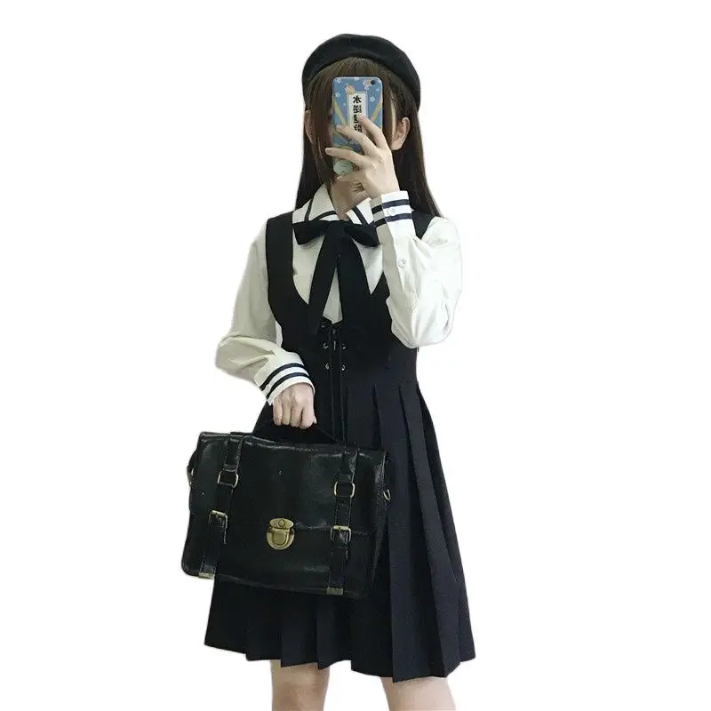 Униформа японского колледжа JK рубашка с длинными рукавами костюм двойка женская