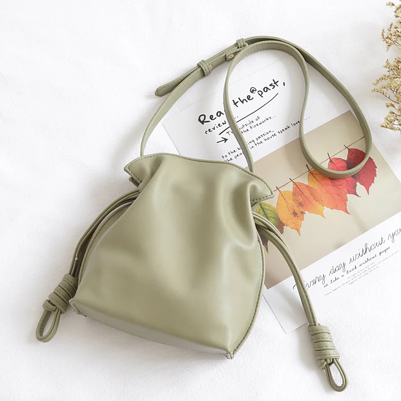 Youda оригинальный шнурок простая сумка на плечо сплошной цвет PU Материал Дамы