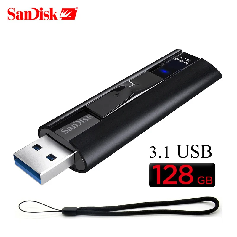 SanDisk USB 3 1 Usb флеш накопитель 128 GB Экстремальный PRO 256GB memoria Flash CZ880 U disco 420 МБ/с. para PC|USB