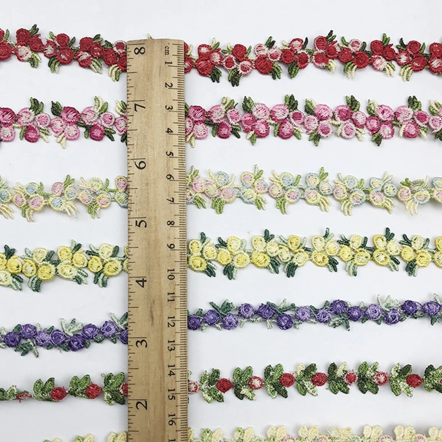 10 ярдов/партия Водорастворимая Цветочная кружевная 3d-лента для вышивания 1 5 см |