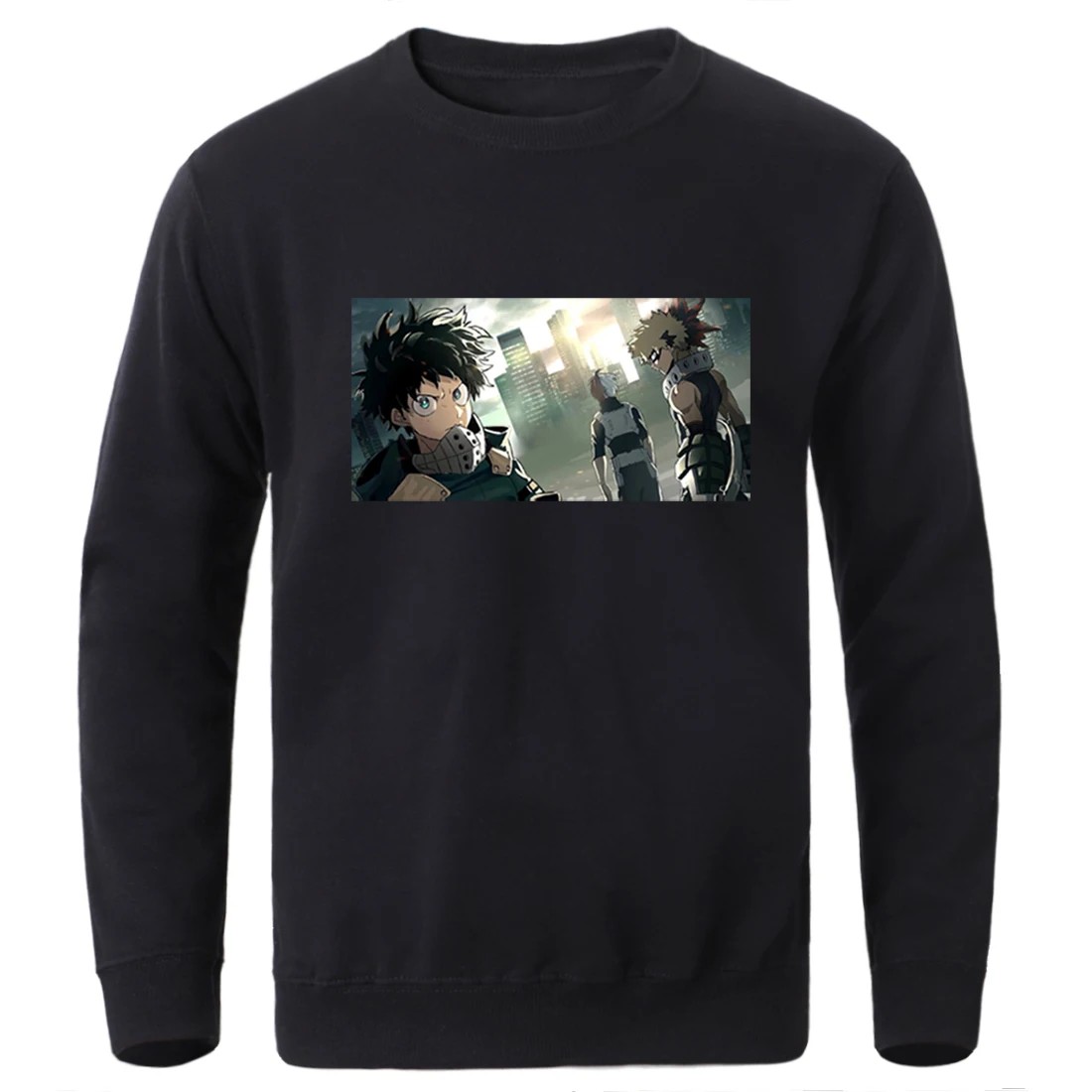 Толстовка с капюшоном и принтом героев академии мужские флисовые свитшоты