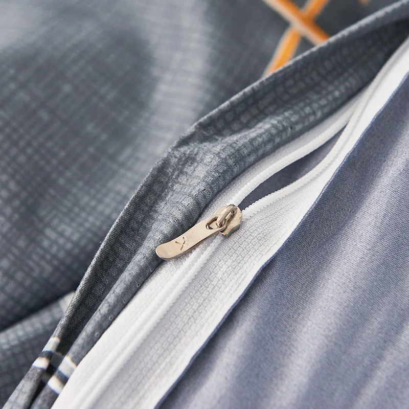 Комплект постельного белья для мужчин Серый Покрывало пододеяльник плоский лист