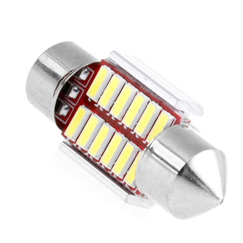 

1Pc 31mm 4014 12SMD C5W LED Canbus Festoon Dome Lamp Car License Plate Light N84F