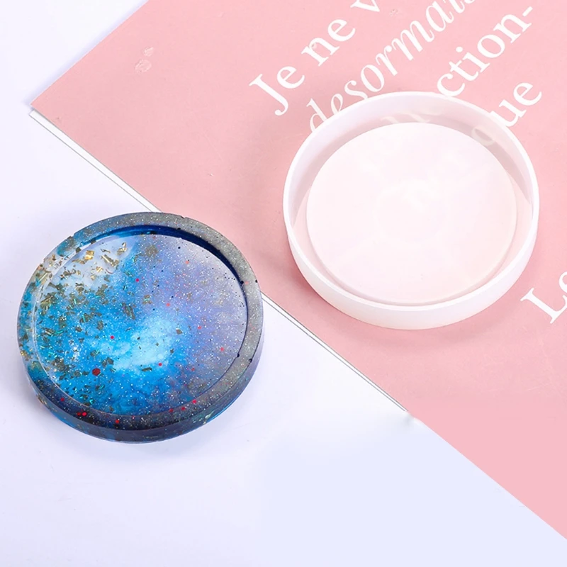 

Coaster Silicone Mould Epoxy Casting Mold Round Square Hexagon Coaster Resin Casting Mold Tea Mat Concrete Cement Molds