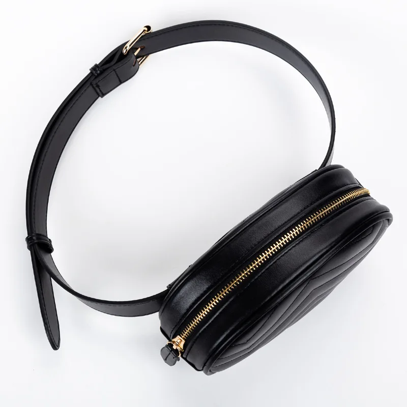 Поясная Сумка для женщин модная маленькая круглая сумочка на ремне кожаная