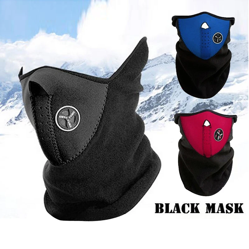 2020 Салли лицевая полумаска флисовая унисекс маска для лыж снега мотоцикла езды